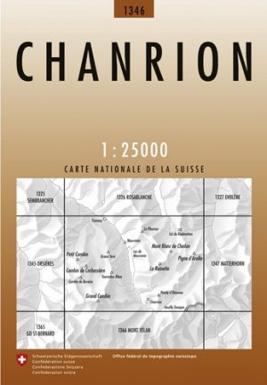 Wandelkaart 1346 Chanrion Wallis - Swisstopo