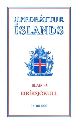 Wandelkaart 45 Eiriksjokull Iceland - Ferdakort