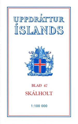 Wandelkaart 47 Skalholt Iceland - Ferdakort
