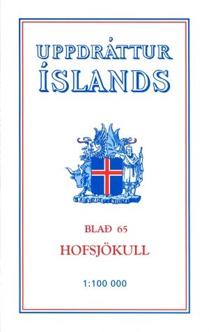 Wandelkaart 65 Hofsjokull Iceland - Ferdakort