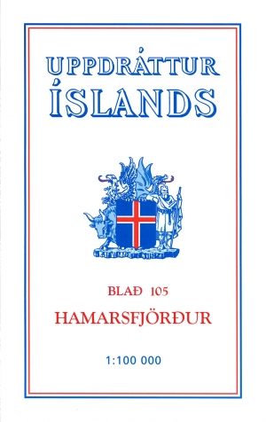 Wandelkaart 105 Hamarsfjordur Iceland - Ferdakort