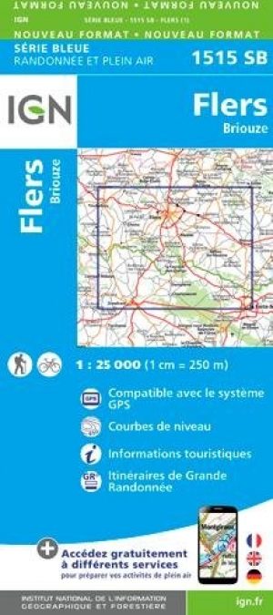 Wandelkaart 1515 SB Flers & Briouze - IGN