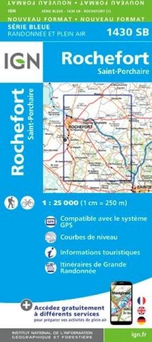 Wandelkaart 1430 SB Rochefort & St-Porchaire - IGN