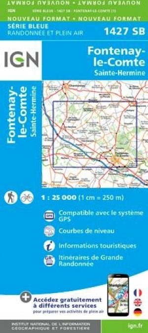 Wandelkaart 1427 SB Fontenay-le-Comte - IGN