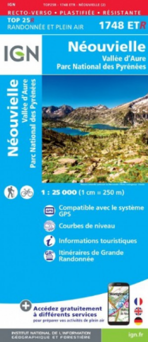 Wandelkaart 1748 ET(R) Néouvielle & Vallée d'Aure - IGN