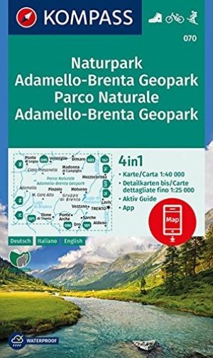 Wandelkaart 070 - Adamello & Brenta NP - Kompass