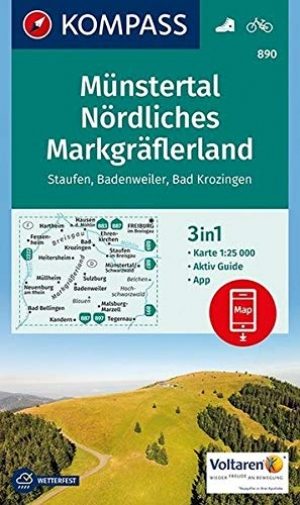 Wandelkaart 890 Münstertal & Nördliches - Kompass