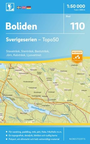 Wandelkaart 110 Sverigeserien Boliden - Norstedts