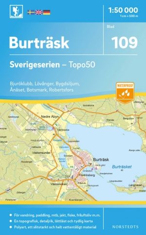 Wandelkaart 109 Sverigeserien Burträsk - Norstedts