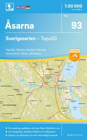 Wandelkaart 093 Sverigeserien Åsarna - Norstedts