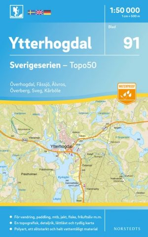 Wandelkaart 091 Sverigeserien Ytterhogdal - Norstedts