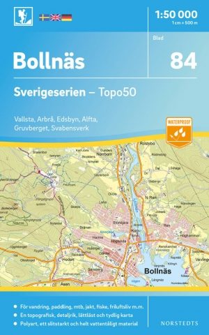 Wandelkaart 084 Sverigeserien Bollnäs - Norstedts
