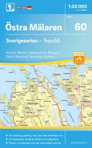 Wandelkaart 060 - Sverigeserien Östra Mälaren - Norstedts