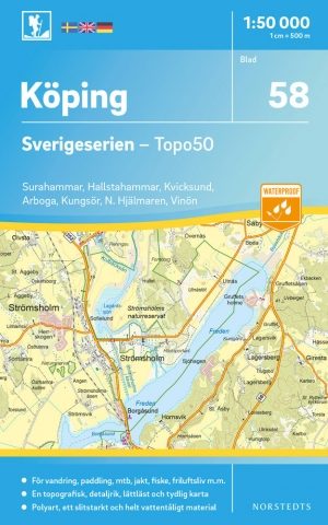 Wandelkaart 058 Sverigeserien Köping - Norstedts