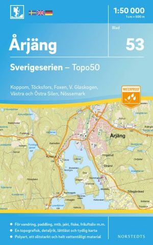 Wandelkaart 53 Sverigeserien Årjäng - Norstedts