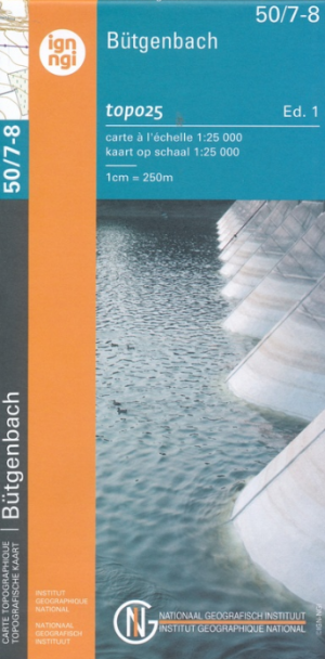 TOPO Wandelkaart 50/7-8 Bütgenbach België - NGI