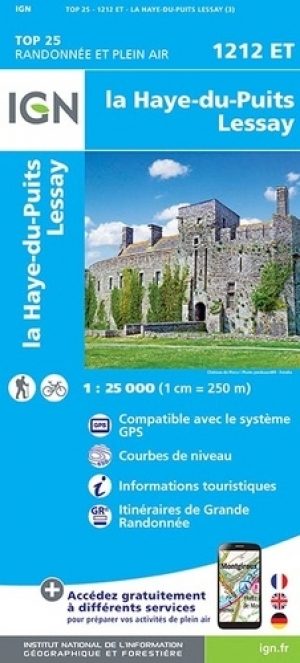 Wandelkaart 1212 ET La Haye-du-Puits & Lessay - IGN