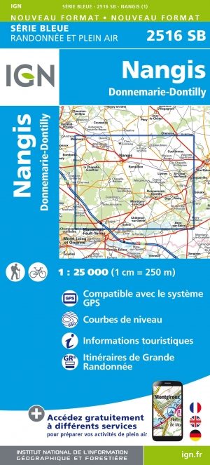 Wandelkaart 2516 SB Nangis & Donnemarie-Dontilly - IGN
