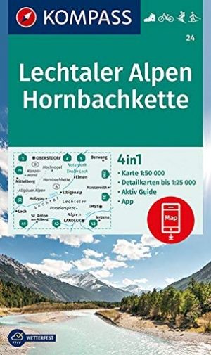 Wandelkaart 24 Lechtaler Alpen & Hornbachkette - Kompass