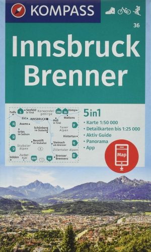 TOPO Wandelkaart 36 - Innsbruck & Brenner - Kompass