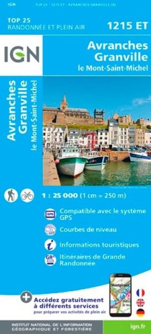 Wandelkaart 1215 ET Avranches & Granville - IGN