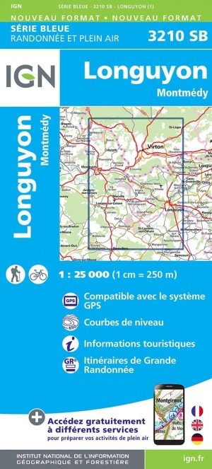Wandelkaart 3210 SB Longuyon & Montmédy - IGN