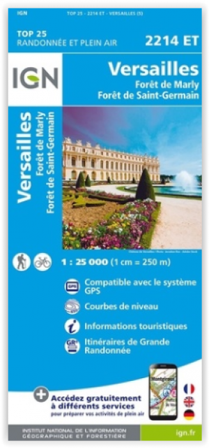 Wandelkaart 2214 ET Versailles & Les Forêts de Marly - IGN