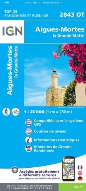 Wandelkaart 2843 OT Aigues-Mortes & La Grande-Motte - IGN