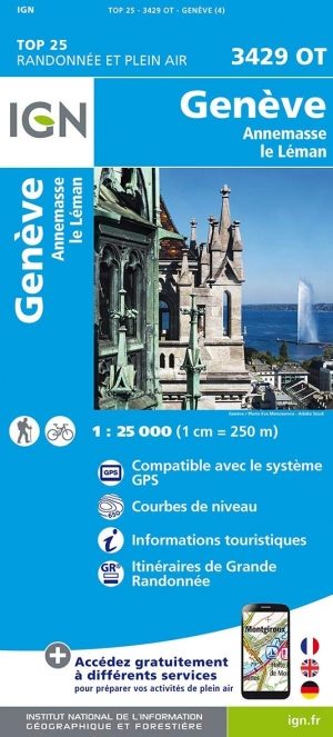 Wandelkaart 3429 OT Genève- Annemasse - IGN