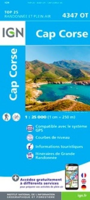 Wandelkaart 4347 OT Cap Corse - IGN