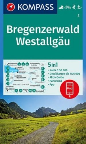 Wandelkaart 2 - Bregenzerwald im Westallgaü - Kompass