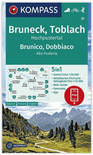Wandelkaart 57 Bruneck & Toblach - Kompass