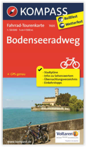 Fietskaart 7005 Bodenseeradweg - Kompass