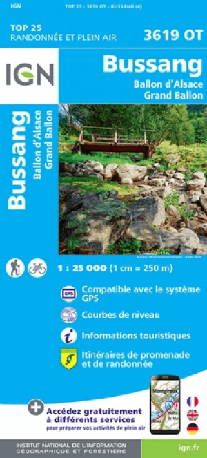 Wandelkaart 3619 OT Bussang-La Bresse - IGN