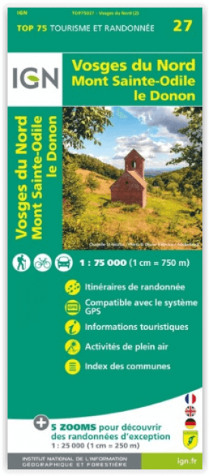 Wandelkaart TOP75 28 Vosges du Sud & Ballon d'Alsace - IGN