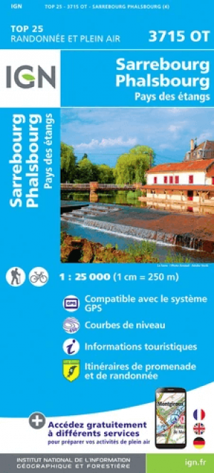 Wandelkaart 3715 OT Sarrebourg & Phalsbourg - IGN