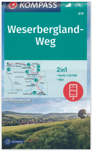 Wandelkaart 819 Weserbergland-Weg - Kompass