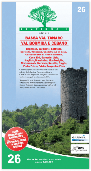 Wandelkaart 26 Alta Val Tanaro & Alta Valle Bormida - Fraternal Ed