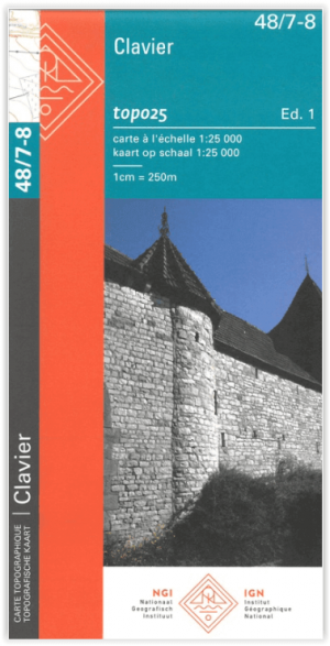 TOPO Wandelkaart 48/7-8 Clavier & Modave - NGI