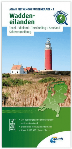 Fietsknooppuntenkaart 01 NL Waddeneilanden - Anwb