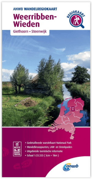 Wandelregiokaart 118 Weerribben-Wieden Friesland - Anwb