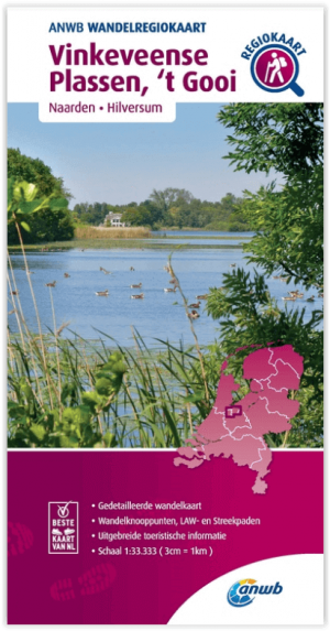 Wandelregiokaart 105 Vinkeveense Plassen 't Gooi - Anwb