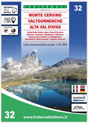 Wandekaart 32 Altournenche -& Alta Val d'Ayas - Fraternali Ed.