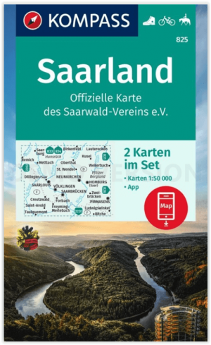 Wandelkaart 825 Saarland - Kompass