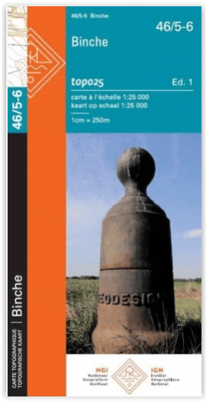TOPO Wandelkaart 46/5-6 Binche Henegouwen - NGI