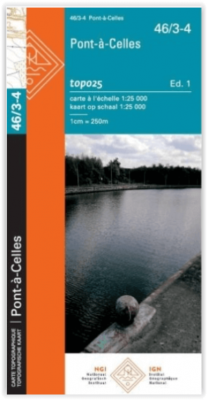 TOPO Wandelkaart 46/3-4 Pont-à-Celles - NGI