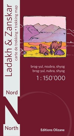 Wandelkaart Ladakh & Zanskar Noord - Indië - Olizane Editions