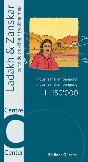 Wandelkaart Centraal Ladakh & Zanskar Indië -Ed. Olizane