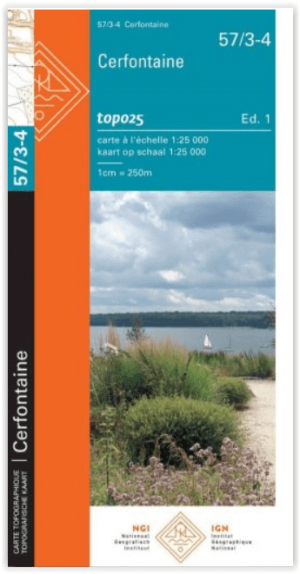 TOPO Wandelkaart 57/3-4 Cerfontaine Namur - NGI