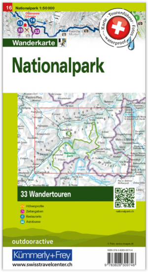 Wandelkaart 16 Nationalpark toerwandelkaart - Hallwag K&F